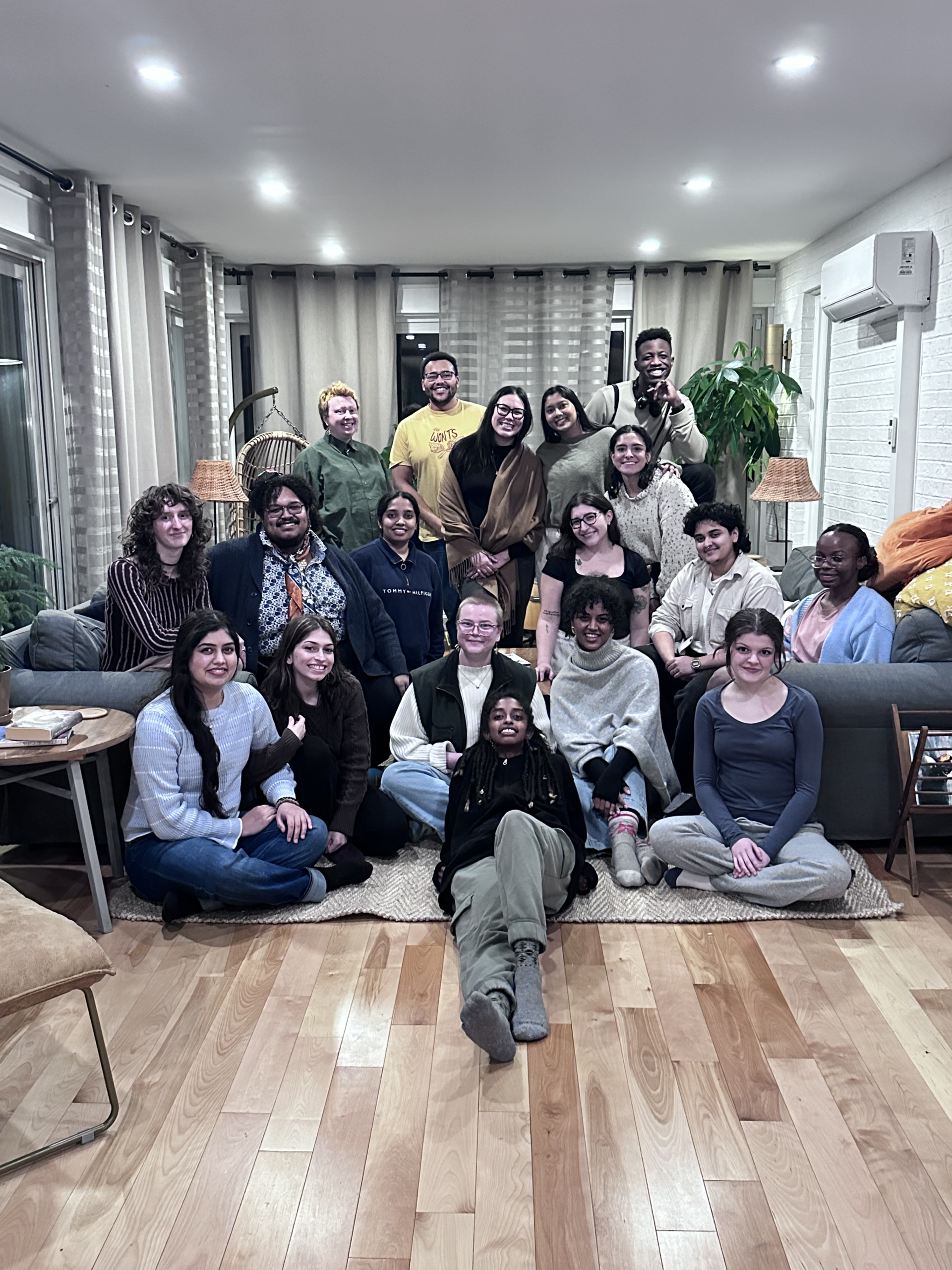 A group photo of approximately 20 young people